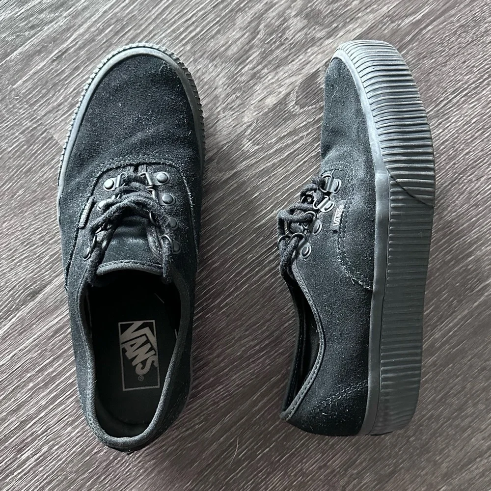 Vans Authentic Platform Black Mono Shoes - Picture 2 of 5